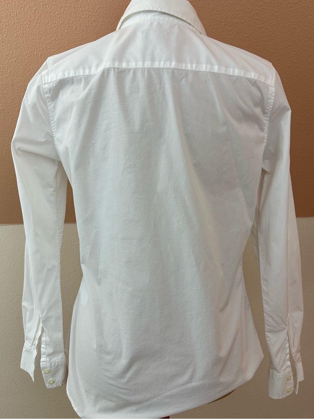 Banana Republic White Button Up Shirt Women’s 6 Tailored Fit White Lace Trim - Picture 4 of 16